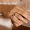 woman with engagement ring with diamond beautiful manicure 1