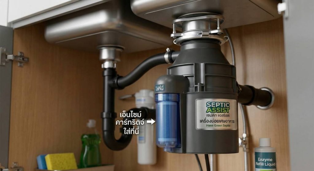 เครื่องย่อยเศษอาหาร septic system รักษ์โลก