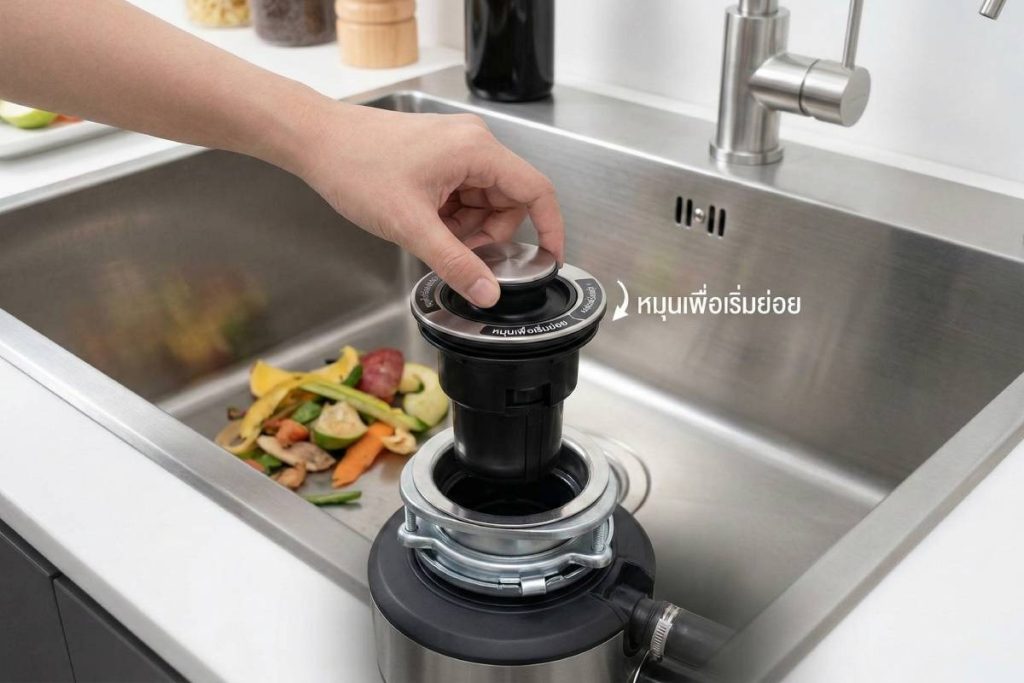 เครื่องย่อยเศษอาหาร batch feed ปลอดภัย